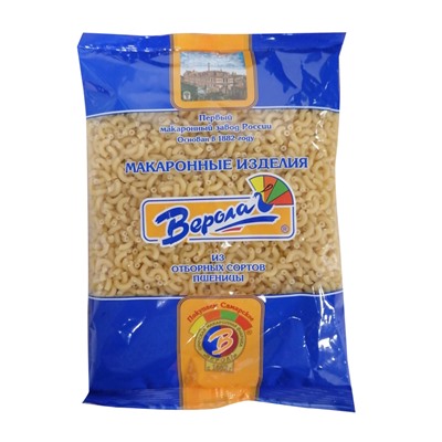 Макароны Верола Рожки соломка гр. В в/с, 450 г