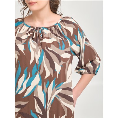 Платье короткое с оборкой