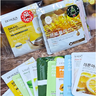 Набор 10 тканевых масок ассорти