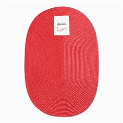 Салфетка сервировочная Доляна  "Овал", цв.красный, 45*30 см