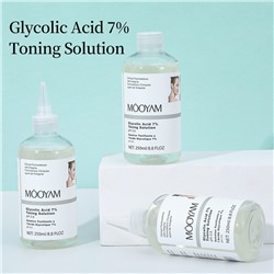 (ЗАМЯТА КОРОБКА) Обновляющий пилинг-тоник с 7% гликолевой кислоты MOOYAM Glycolic Acid 7%, 250 мл.