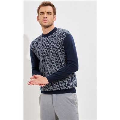 Джемпер мужской P321-15203 тёмно-синий