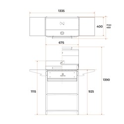 Мангал Family Optima BBQ FOB 2000, 2 мм, 133.2×44.1×111 см