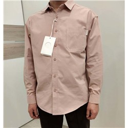 06601 Рубашка мужская пудра