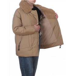 M-8866 DK. BEIGE Куртка зимняя женская (150 гр. холлофайбер)