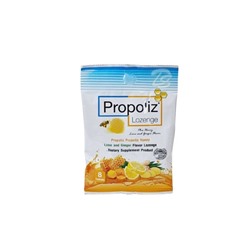 Пастилки с прополисом Propoliz Lozenge Plus Honey Lime and Ginger 8 таблеток