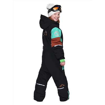 Комбинезон T-9080 Черно-бирюзовый