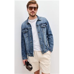 Куртка джинсовая мужская F311-1296 синяя