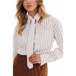 Галстук EOLA 0062 молочный_принт