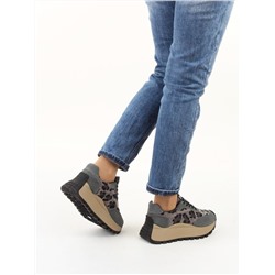 04-PDH362-2 GRAY Кроссовки демисезонные женские (натуральная замша, натуральная кожа)