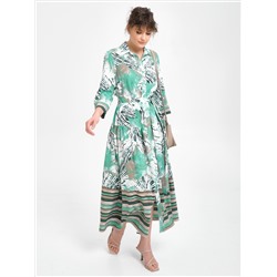 Платье длинное из вискоза с поясом