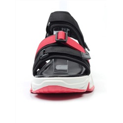 08-PED76-2 BLACK Босоножки (текстиль, стелька натуральная кожа)