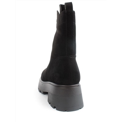 04-M2-1376 BLACK Ботинки зимние женские (натуральная замша, натуральный мех)