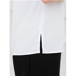 Блузка со спущенным плечом в белом цвете