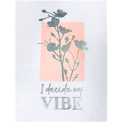 Свободная футболка с принтом из премиального хлопка с эластаном