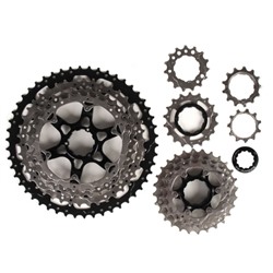 Кассета SUNSHINE MTB. 11 скоростей. 11-50T. HR11-50. никелиров. 2 ALU паука. 565 г /уп 20/