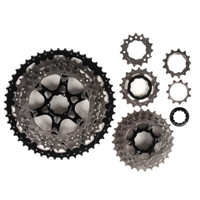 Кассета SUNSHINE MTB. 11 скоростей. 11-50T. HR11-50. никелиров. 2 ALU паука. 565 г /уп 20/