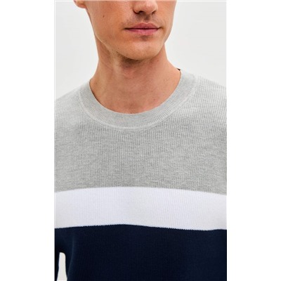 Свитер P521-1568 d.blue