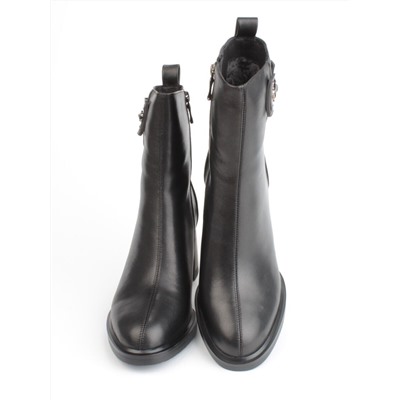04-M3-L810 BLACK Ботинки зимние женские (натуральная кожа, натуральный мех)
