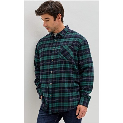 Рубашка F521-0460 green-blue