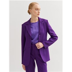 Фиолетовый однобортный жакет