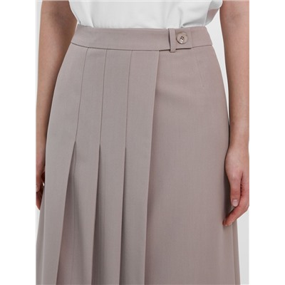 Юбка миди бежевая с запахом