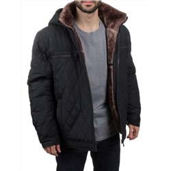 M607-3 INK BLUE/BEIGE FUR Куртка мужская зимняя (150 гр. холлофайбер)