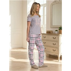 Пижама футболка и брюки М325293Пср