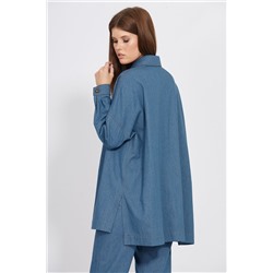 Блуза EOLA 2487 темно_голубой
