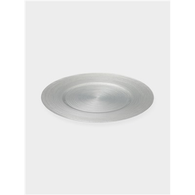Тарелка подстановочная Wilson&Young Silvery, d=33 см, стекло, серебристая