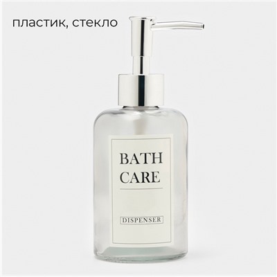 Дозатор для мыла, 300 мл, стекло, прозрачный