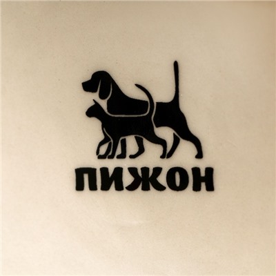 Миска керамическая «Графичная Коты» 200 мл, 12×3.5 см, бежево-чёрная