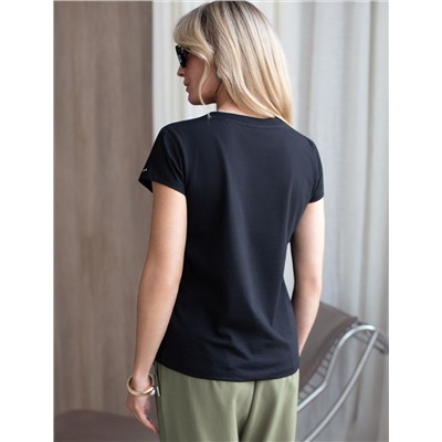 Нарядная футболка с принтом пайетками