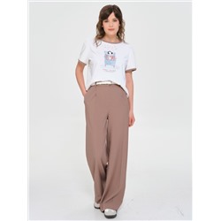 Футболка оверсайз белая с принтом