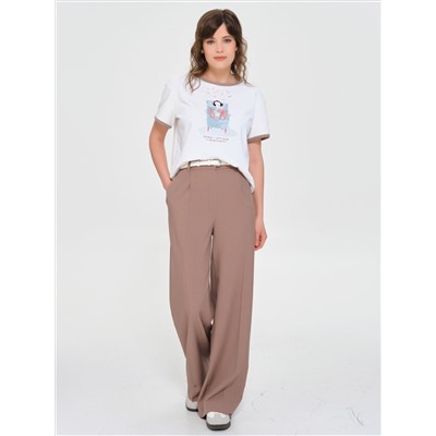 Футболка оверсайз белая с принтом