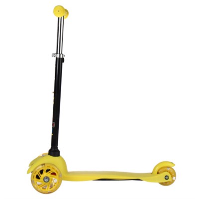 Самокат трехколесный от 2-х лет Yeenot Kids GT4105, до 30кг, вес 1.8кг, свет. колёса PU 110мм ABEC7, яркий жёлтый, БК/уп10/ АКЦИЯ!