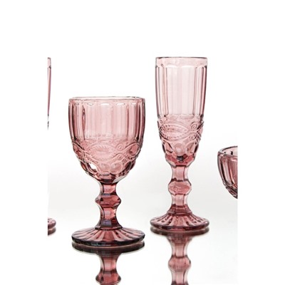 Бокал для вина Magistro «Ла-Манш», 250 мл, 8×15.3 см, стекло, розовый