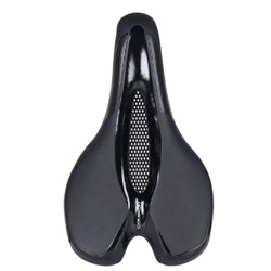 Седло велосипедное MTB COMIRON HINAULT M039BK 250X155, Технологии: DW, ED. Верх: PU принтованный глянец/Цвет: Чёрный /уп 30/