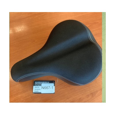 Седло велосипедное комфортное COMIRON MONACO NIGHT N667-1 270x195, Технологии: DW, ED, Soft surface, Эластомер, Верх: лайкра, Цвет: Чёрный/уп 20/