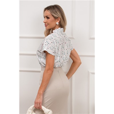 Блузка белая с рюшей Дилара №4