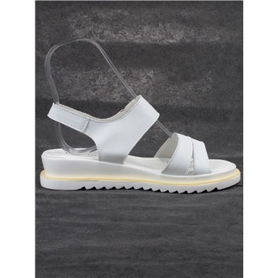 08-PEXL76-1 WHITE Босоножки женские (натуральная кожа)