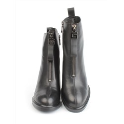 04-M3-L808 BLACK Ботильоны зимние женские (натуральная кожа, натуральный мех)