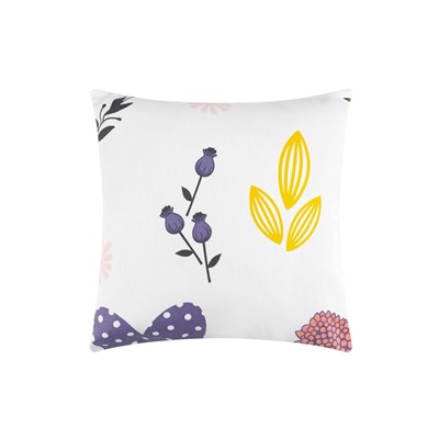 Наволочка декоративная «Этель. Цветы», 40×40 см, 100% хлопок