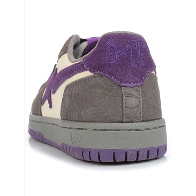 05-717-13 DARKGRAY/PURPLE Кроссовки женские (натуральная замша, натуральная кожа)