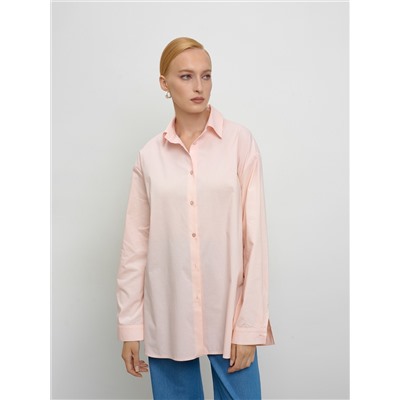 Персиковая рубашка oversize