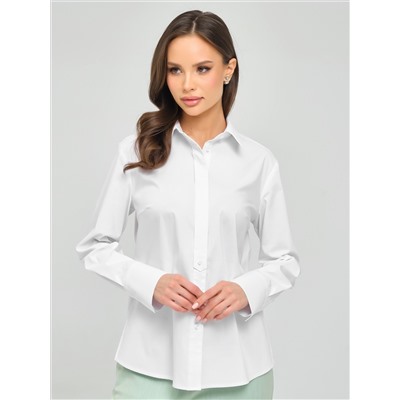 Блузка белая с длинным рукавом