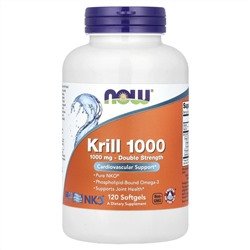 NOW Foods, Криль 1000, 120 капсул
