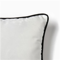 Наволочка декоративная «Этель. Кант», 45×45, велюр, белая