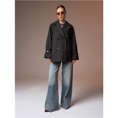 Плащ женский черный