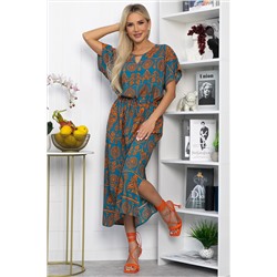 Платье Вистерия (лазурно-оранжевое) П15347-5М